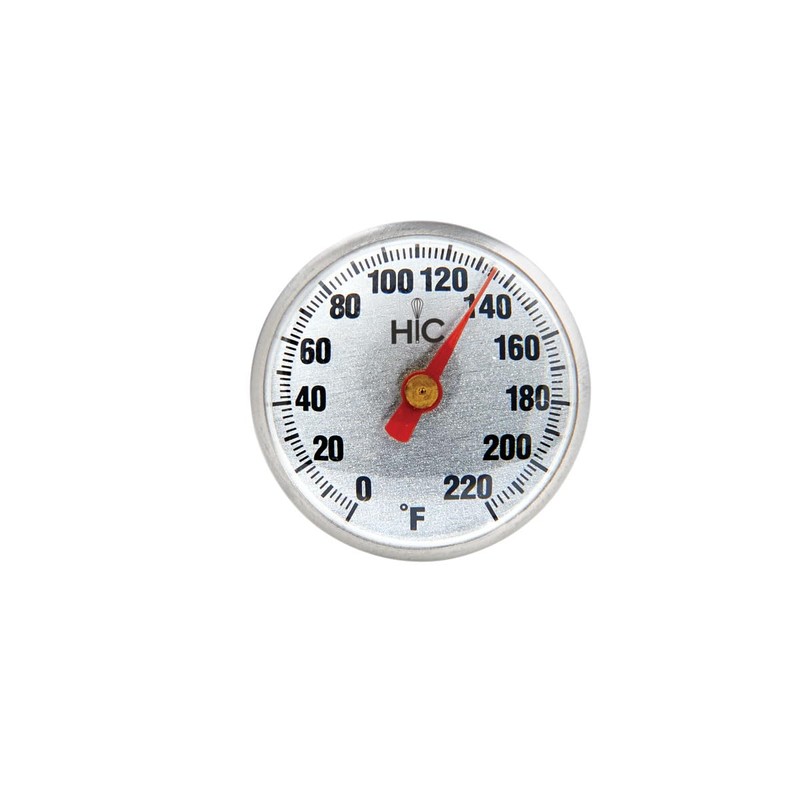 HIC Kitchen Roasting Instant-Read Meat Thermometer, Stainless Steel, Shatterproof Face,