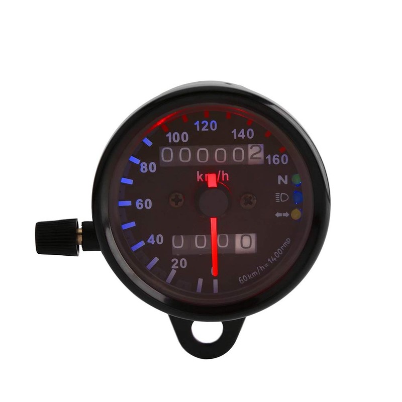 Motorcycle Odometer Speedometer Display Signal Dual Digital Display KM/H Universal