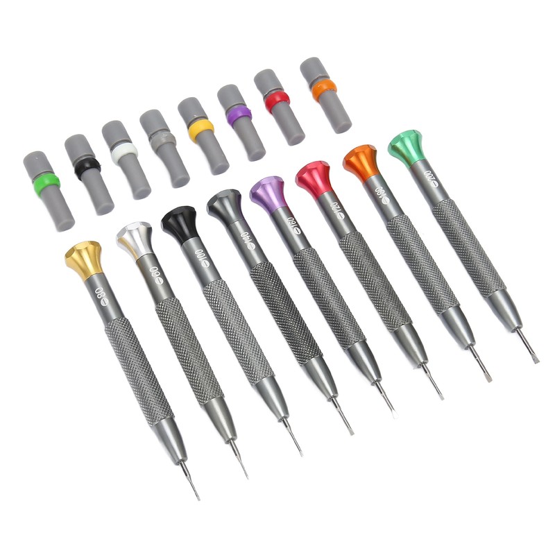 8 Pcs Watch Screwdriver Set 0.6 To 2mm Precise Slot