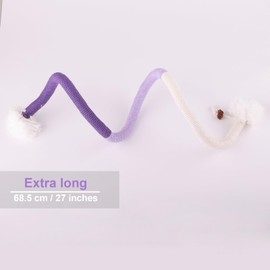 Deetenks 3 Pack Cotton Rope Cat Toys for Teeth Cleaning, Cat Chew Toy with Silvervine Fruit, Interactive Cat Rope Toys for Cats and Kitty