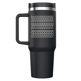 shop4ever Hidden Message Secret Code Engraved Insulated Stainless Steel Tumbler with Handle, Lid, and Straw 40 oz. Sarcastic Humorous Office Gifts Coworker Boss Manager (Black)