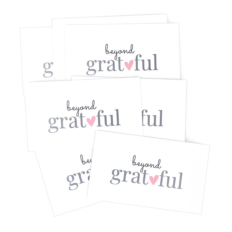 ITZAMNA Chic Gratitude Note Cards 100 Cards Business Card Size