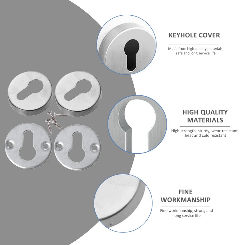 OHYER Set of 2 Key Escutcheon Keyhole Cover Rosette Stainless