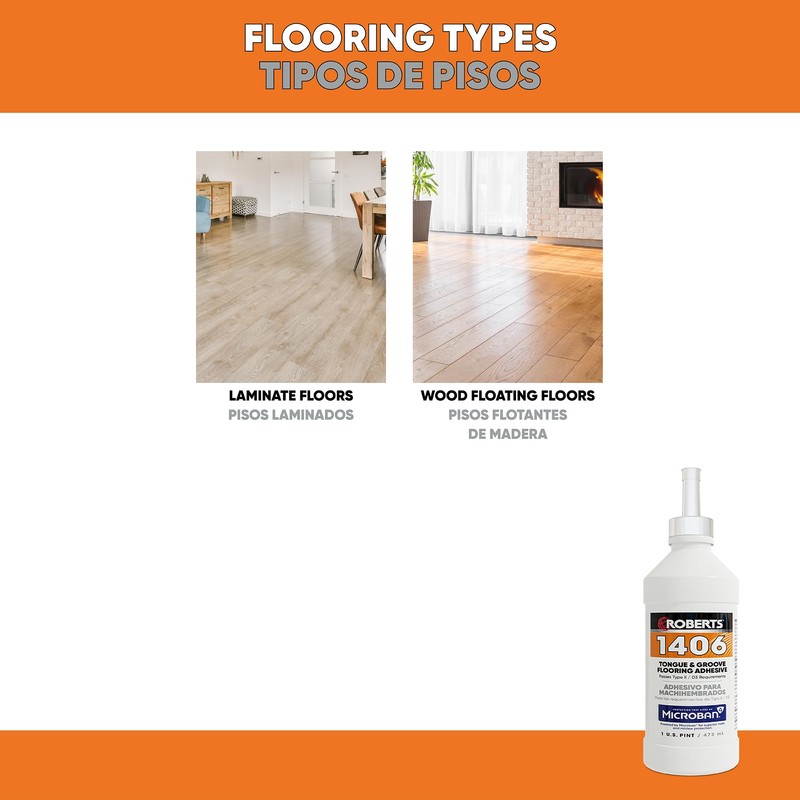 Roberts 1406 Tongue & Groove Flooring Adhesive - 1 Pint