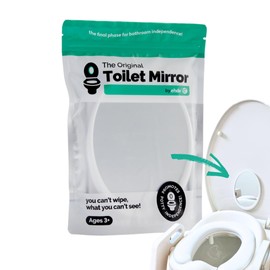 Toilet Mirror for Wiping | Potty Training & Bathroom Independence | Teach How to Wipe | Toddler, Child & Special Needs Aid | Visual Toilet Training Tool | Lab Tested Non-Toxic & Safe for Kids Ages 3+