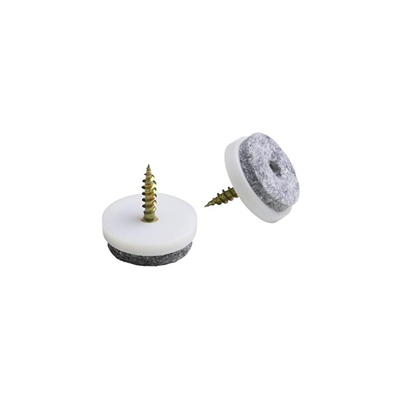 Meister Felt Glider with screw, Ø 25 mm, white, 20