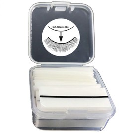 Self Adhesive Lash Strips for Fake Eyelashes, No Glue Apply False Lashes 50 Pieces (Black)