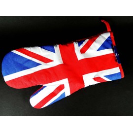 Oven Gauntlet - Union Jack, Single Oven Glove with Union Jack Print