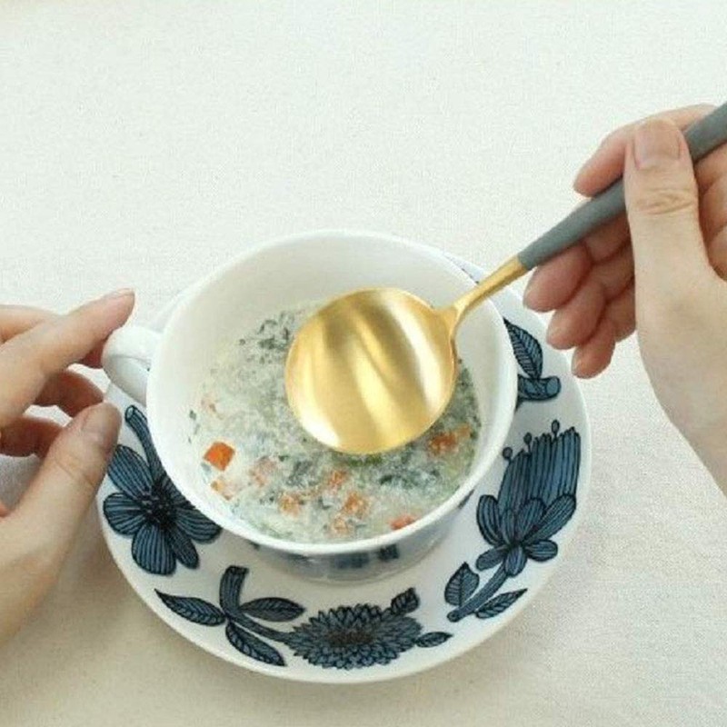 Kuchipole Single Item Table Spoon GO.05 GRGB Gray x Gold