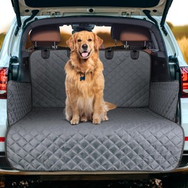 JOEJOY Dog Car Seat Cover - Boot Liner for Dogs Scratchproof & Dirt Resistant, Non-Slip Car Boot Protector for Dogs | Side & Bumper Protection, Adjustable Straps Boot Cover for SUVs Trucks Cars