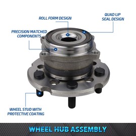Bode-man Pair 2 Rear Wheel Hub & Bearing Assembly for 2007-2013 Acura MDX for 2010-2013 ZDX for 2009-2015 Honda Pilot AWD
