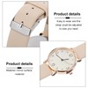 LEDMOMO Waterproof Jubia Analog Leather Strap Fashion Wrist Watch, white