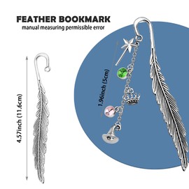 MAOFAED Witch Bookmark, Because I Knew You I Have Been Changed for Good, Broadway Musical Inspired Gift (Wick bookmarkCA)