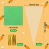 JANYUN 60 Set Clear Easter Carrot Cone Shaped Treat Bags