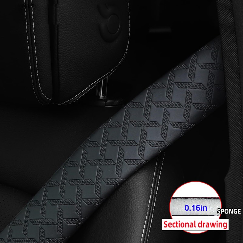 KHGUZ 2PCS Extra Long Car Seatbelt Cover, 29.53 inches Soft