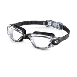 OUTDOORKING Swimming Goggles UV400 No Leak Swim Goggles Adult Men Women Anti Fog Black