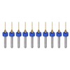 QUARKZMAN 10pcs PCB Drill Bits 1/8 Inch Shank 0.9mm Titanium