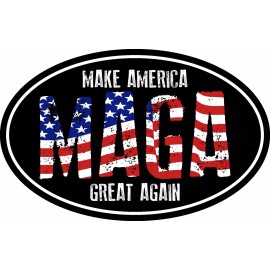 MAGA MAKE AMERICA GREAT AGAIN FLAG TRUMP DECAL WINDOW BUMPER STICKER POLITICAL