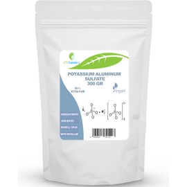 Potassium Aluminum Sulfate 99%+ Extra Pure Crystals – 300 gr - Cosmetic & Personal Care Use, Water Purification, Textile & Fabric Mordant