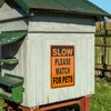 Slow - Please Watch for Pets Yard Sign 12×8 in,