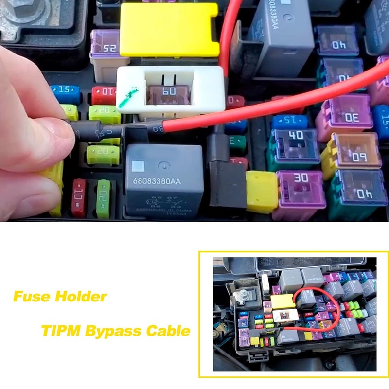 2 Set TIPM Bypass Cable Fuse Adapter Holder 14AWG 20AMP