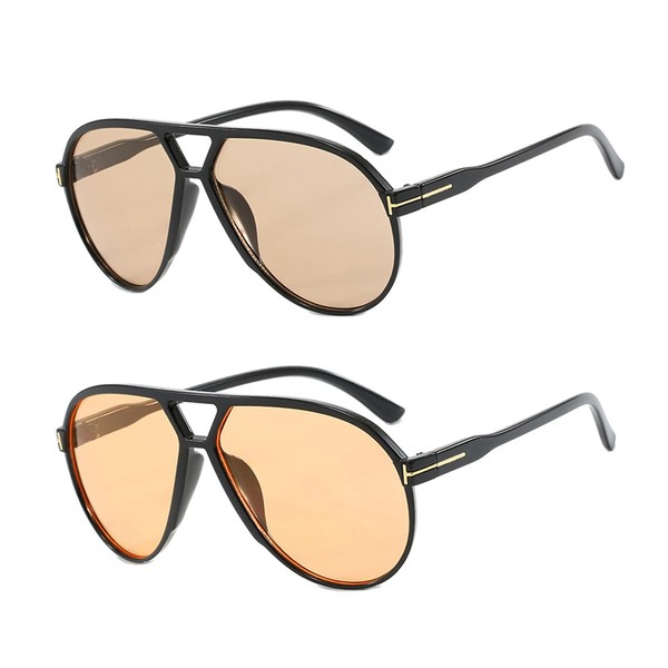 CYNOSURETECH 2 Pieces Of Retro Sunglasses, Unisex-Adults, Outdoor Travel Equipment,