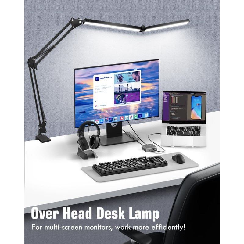 Toolour LED Desk Lamps for Home Office 2 in 1