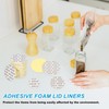 PATIKIL 58mm/2.28" Foam Lid Liner 120pcs Adhesive Round PS Pressure