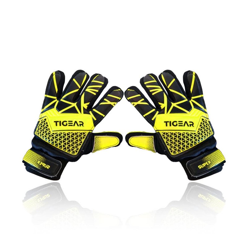 TIGEAR Junior Goalkeeper Gloves with Super Grip Latex & Palm