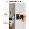 Gobrico Matte Black Privacy Door Knobs with Square Rosette(3 Pack),
