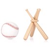 Honoson Baseball Stand Holders Balls Display Bat Wooden Stand Holder
