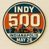 Hi Gloss Indy 500  Vintage  Style Metal Sign