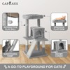 CAPHAUS Cats Kittens Tower with Large Modern Widened Perch, Cute