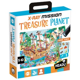 HEADU - X-Ray Mission Treasure Planet - Caccia al Tesoro con Torcia Magica | Una Divertente Caccia al Tesoro con la Torcia a Raggi X, Gioco Educativo Bambini da 5 Anni, Regalo Natale, Made In Italy