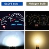 GLOFE T10 194 168 Dash Instrument White LED Light Bulbs