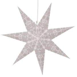 Foldable Advent Luminous Paper Star, Christmas Star 60 cm – Nina White/Paper Stars – Multicoloured
