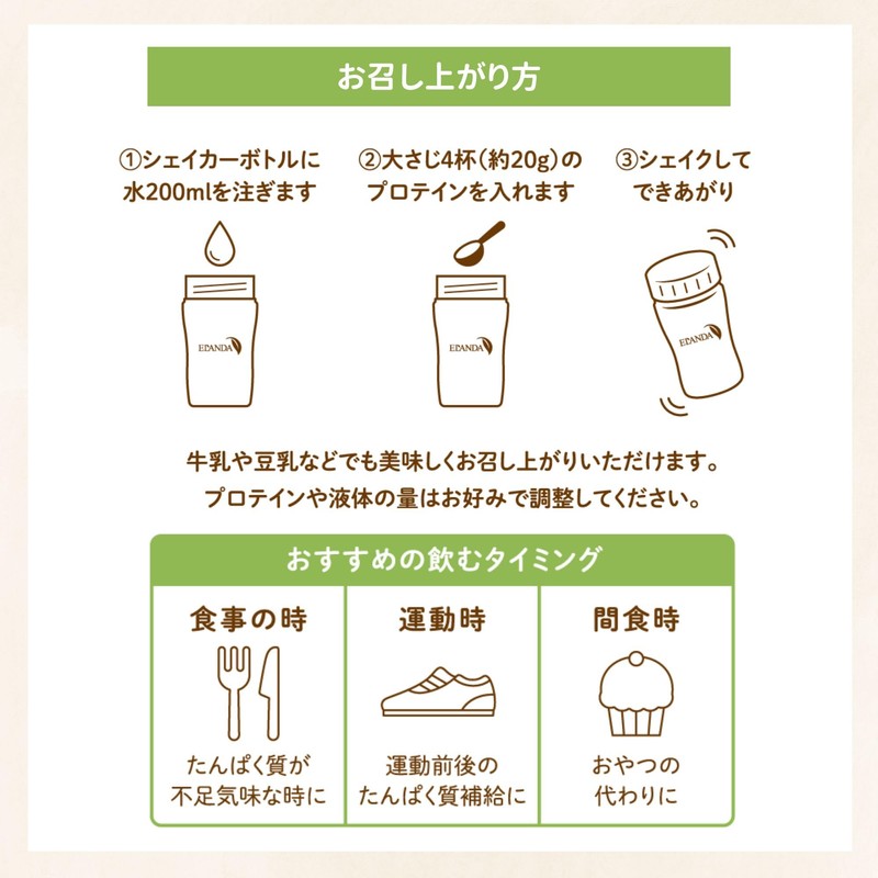 ELANDA(エランダ) 甘くないプロテイン 【ココア風味 320g】 ホエイ 人工甘味料不使用 香料 着色料 無添加 飲みやすい