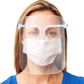 SB Components [Only Visors] Full Face Protective Shield Visor, Transparent Face Visor Resistant to Prevent Saliva, Oil Fume, Spitting Anti-Fog Lens for Daily activities and Working (Set of 10)