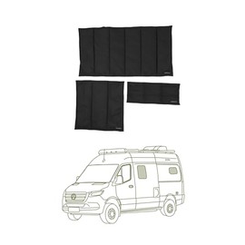 VanEssential Insulated Stealth Blackout Window Pillow Inserts Designed for Winnebago Revel, Black