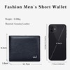 PORRASSO Men's RFID Protection Wallet Cowhide Leather Wallet in Bifold