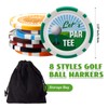 Namalu 8 Pieces Funny Golf Ball Markers Poker Chip Edition