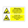 Safety First Display LTD Warning anti-climb spikes paint sign -