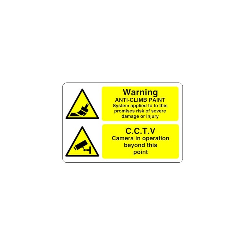 Safety First Display LTD Warning anti-climb spikes paint sign -