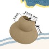 Visera de paja para mujer, sombrero de playa con protección