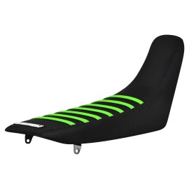Enjoy Mfg 2021-2024 Kawasaki KLX 300 300SM Gripper Seat Cover  all BLACK/FLO GREEN rib 377