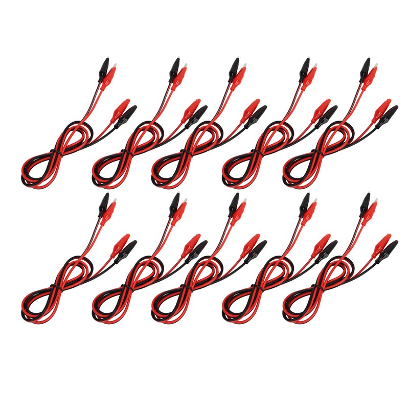 10Pcs Electrical Alligator Clip Dual Ended Alligator Clamps Test Leads