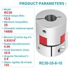 8mm to 10mm Aluminum Plum Flexible Shaft Coupling, D30 L35
