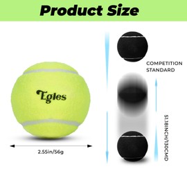 12 Packs Tennis Balls for Training and Dogs, High Elasticity Practice Tennis Balls with Mesh Bag for Transport and Beginner Exercise, Durable Pet Playing Ball Set Multi-Pack Colored Balls Mixed Color