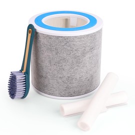 True HEPA HP102 Replacement Filter Compatible with Shark Air Purifier HP100, HP102, HP152, HP102PET, HP105, HP130, HP132, HC450, HC451, HC452, HC455, Part No. HE1FKPET, HE1FKBASMB, HE1FKBAS, HE15FKPET