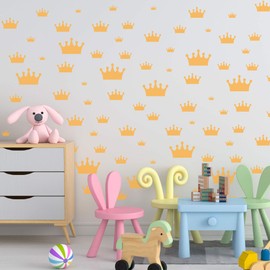 NAKLEO Stencils Painting for Children, Set of 5, 9 x 9 to 34 x 34 cm, Crown Princess Queen, Reusable Plastic Children's Room Painting Template, Room Decoration, Crafts, DIY Wall Furniture Paper
